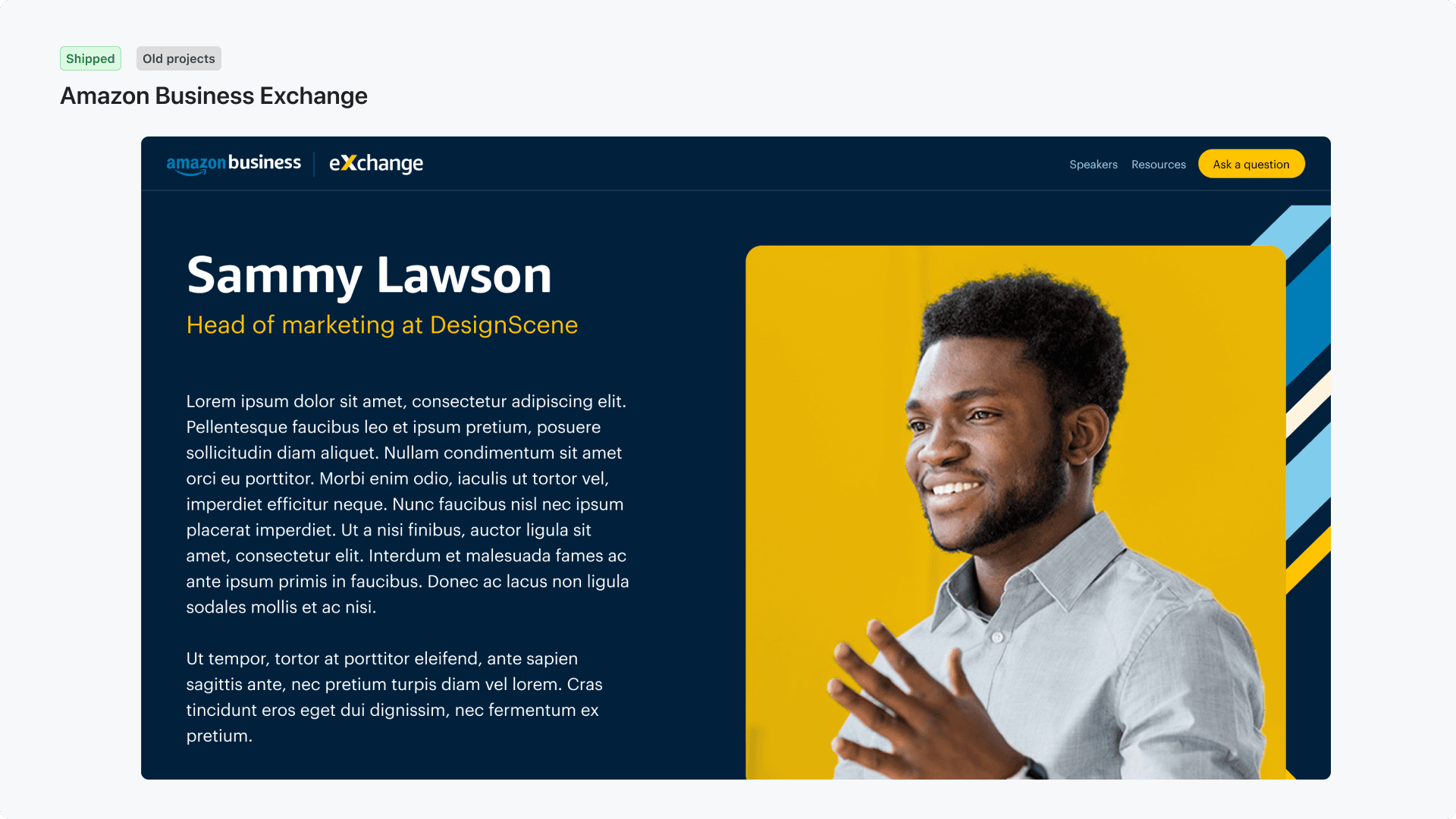 Amazon Business digital experience work — 2 of 4
