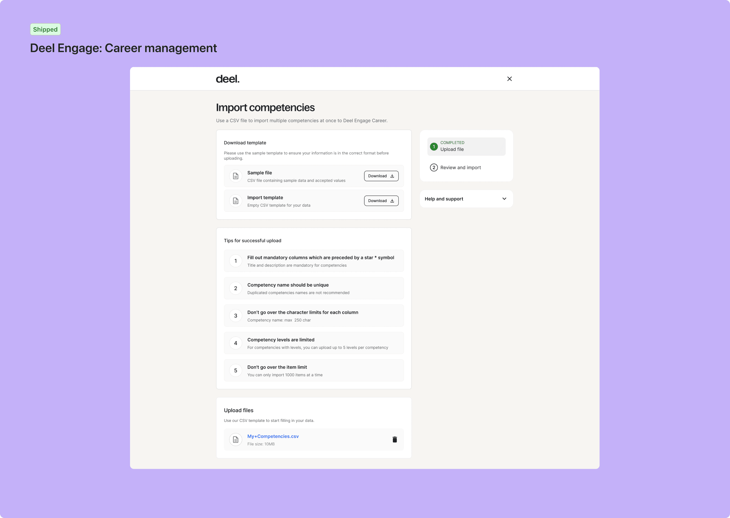 Deel Engage development plans and growth UI — 2 of 6