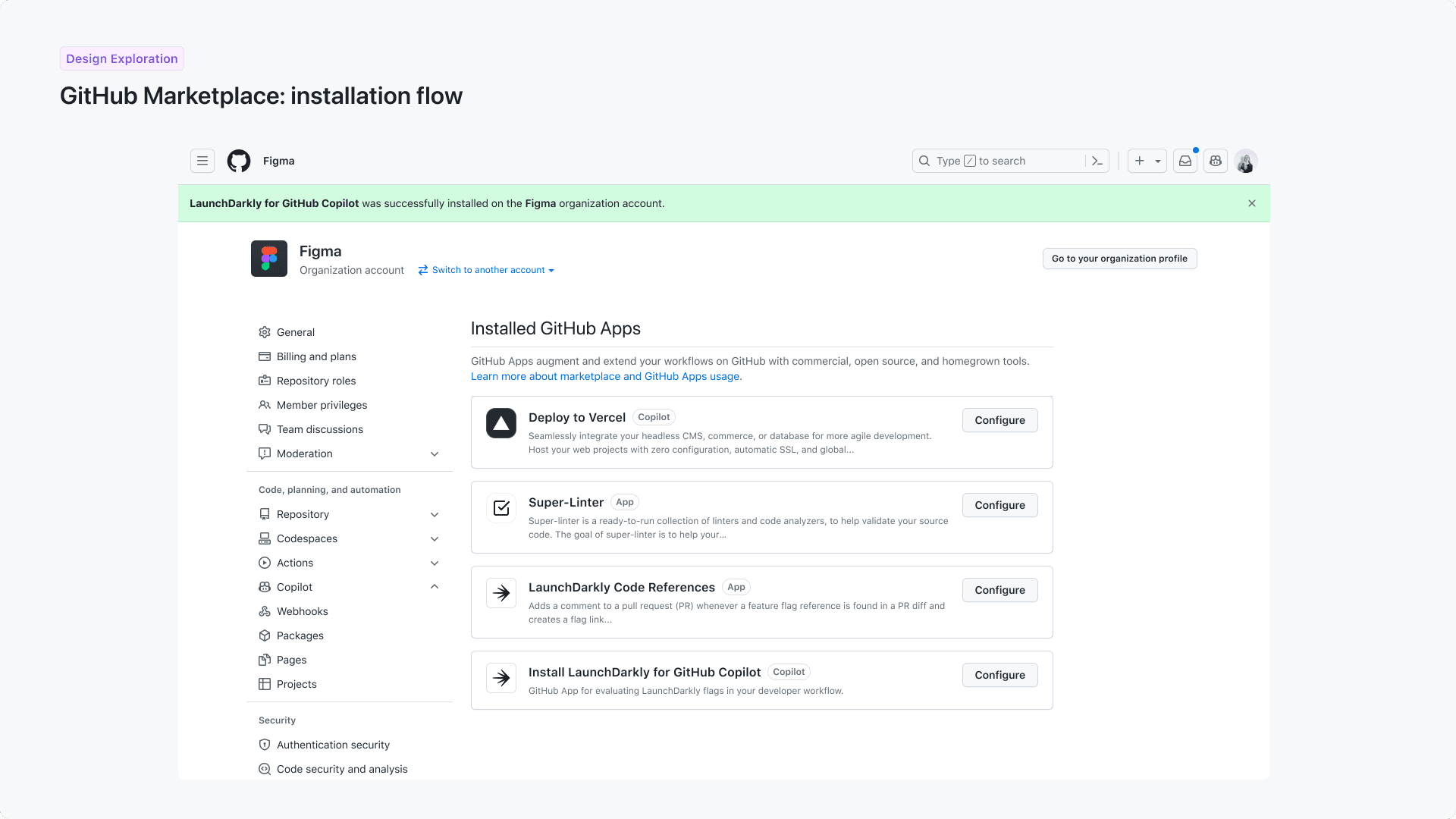 GitHub Marketplace product UI — 4 of 7