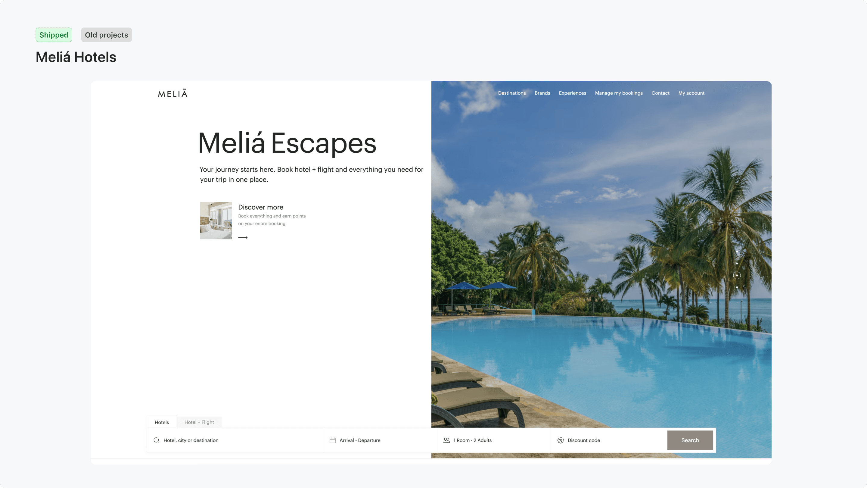 Meliá, trivago, Roombox and related hospitality work — 1 of 4