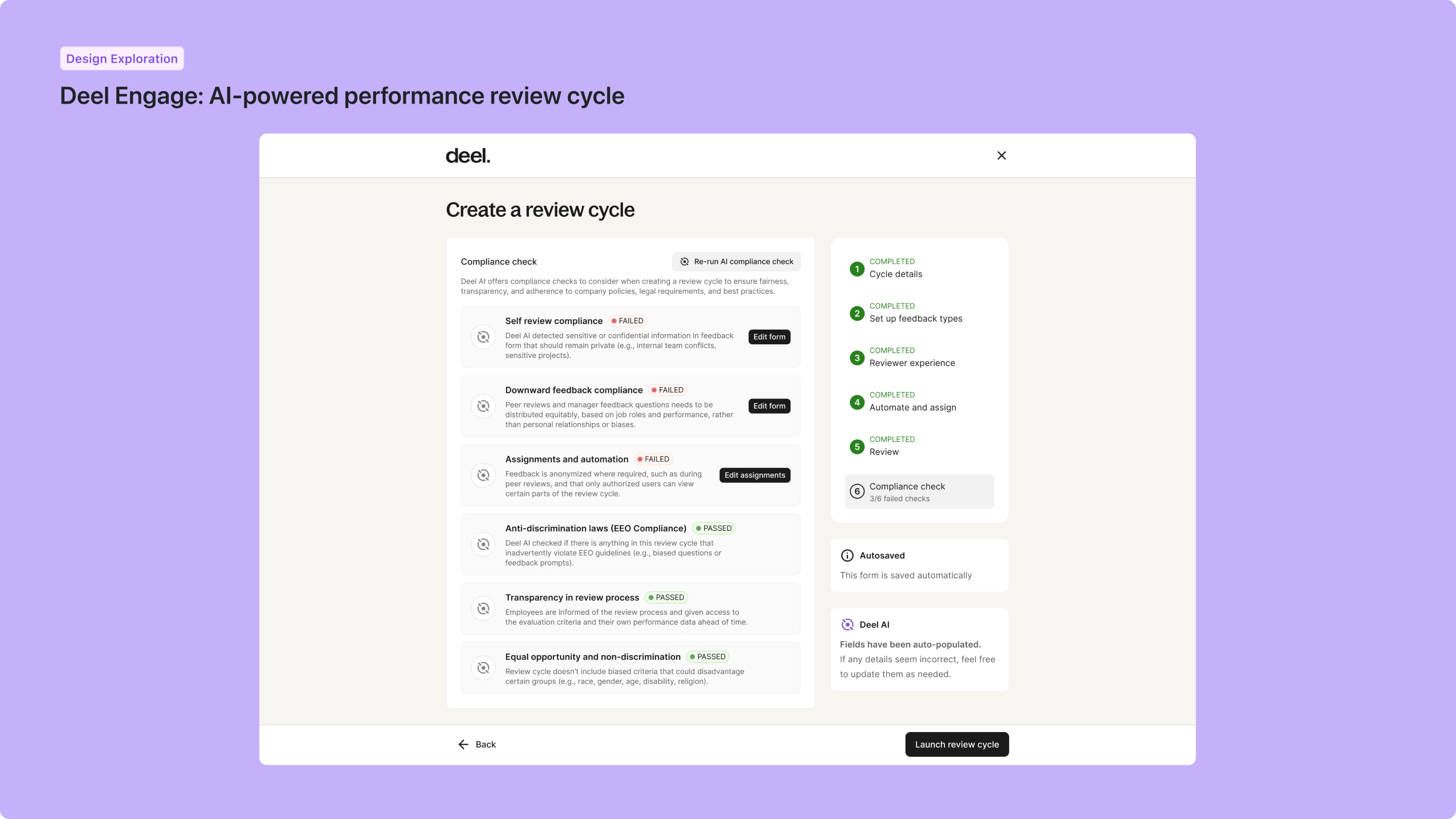 Deel Engage career and performance product UI — 3 of 9