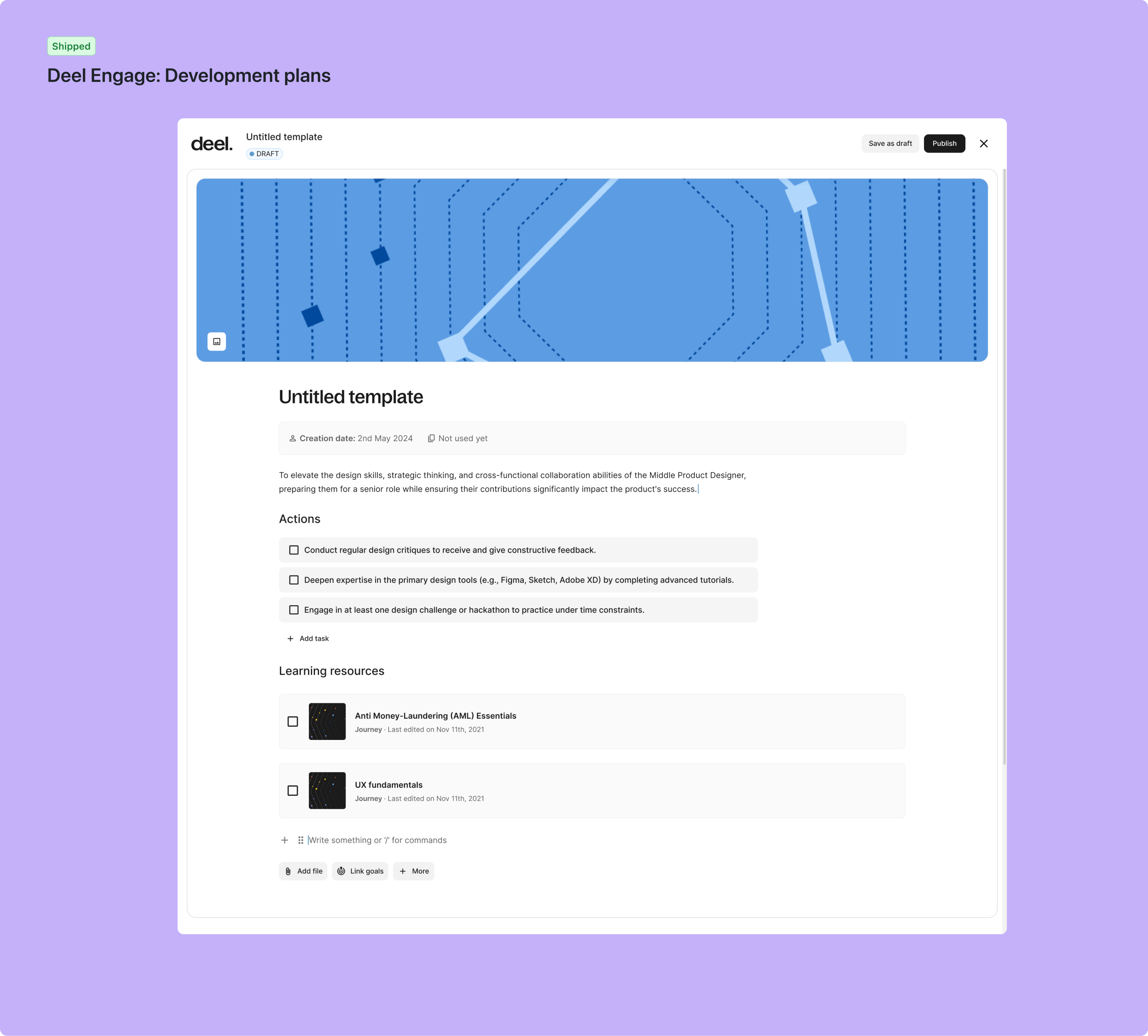 Deel Engage development plans and growth UI — 5 of 6