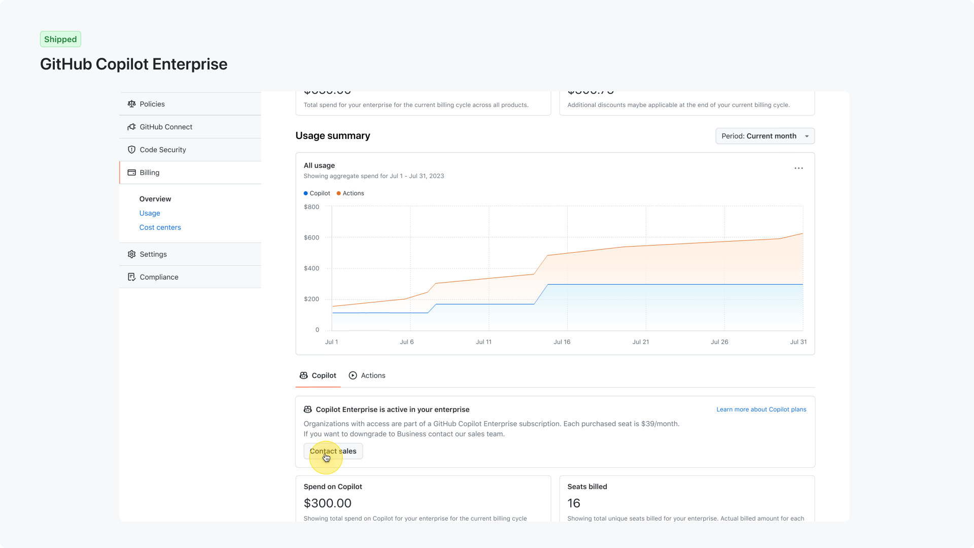 GitHub Copilot Business and Enterprise licensing UI — 4 of 7