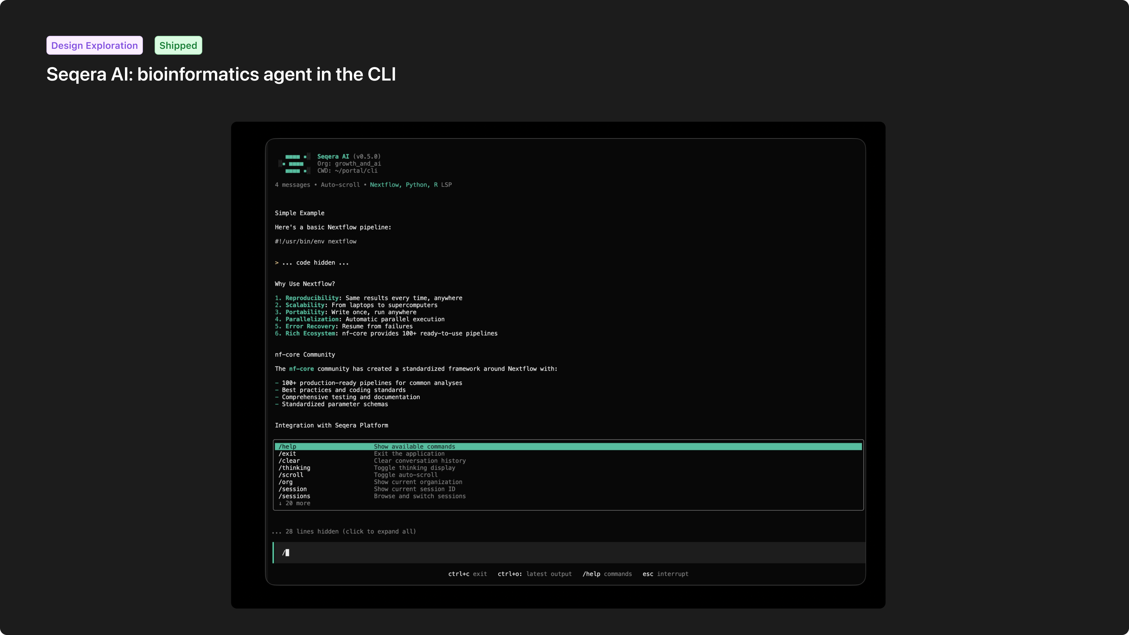 Seqera AI product UI — 8 of 8